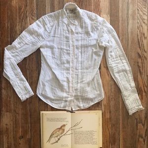 Victorian Juicy Couture White Lace Button Blouse